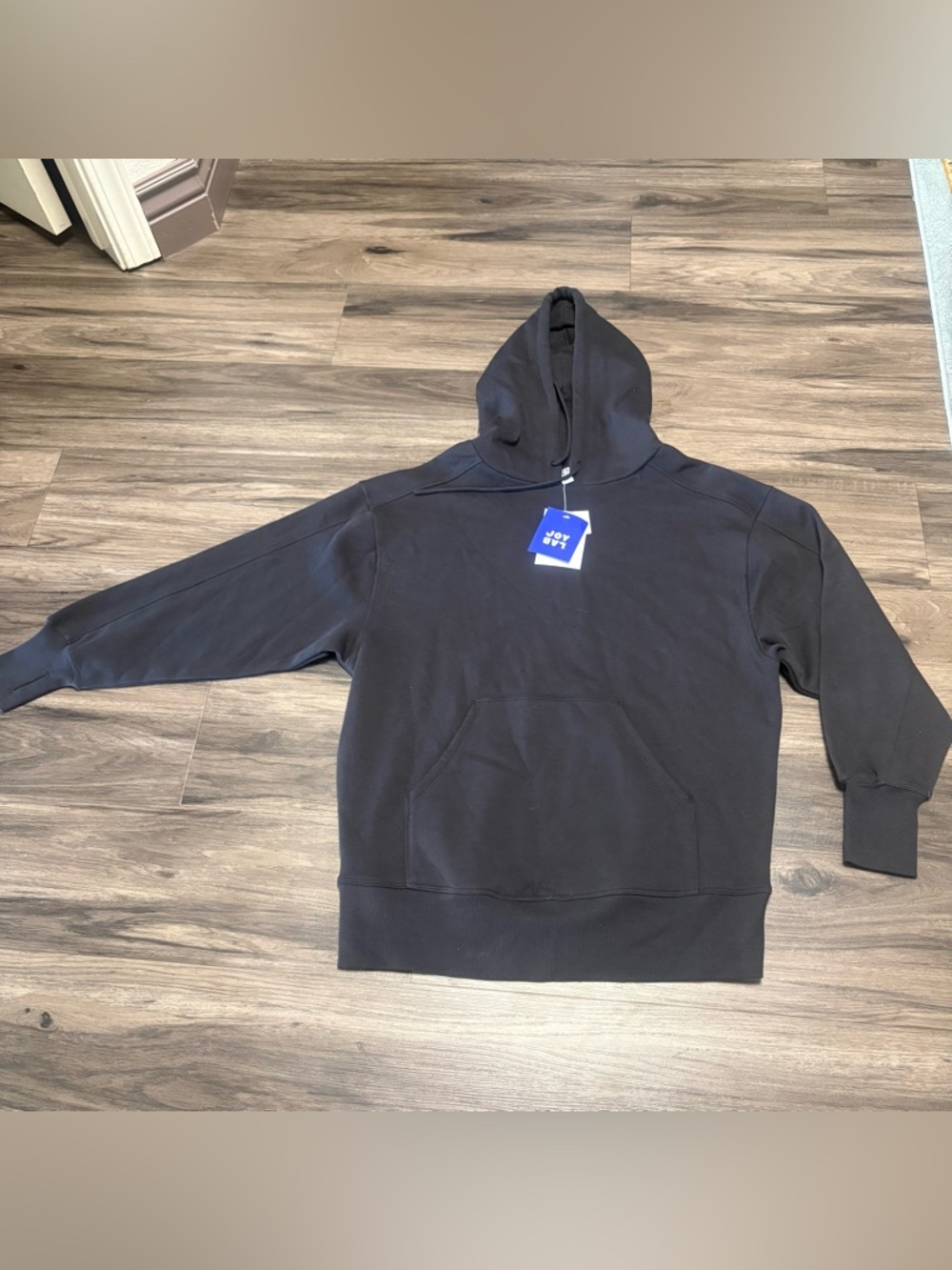 JoyLab Black Pullover Hoodie with Drawstring